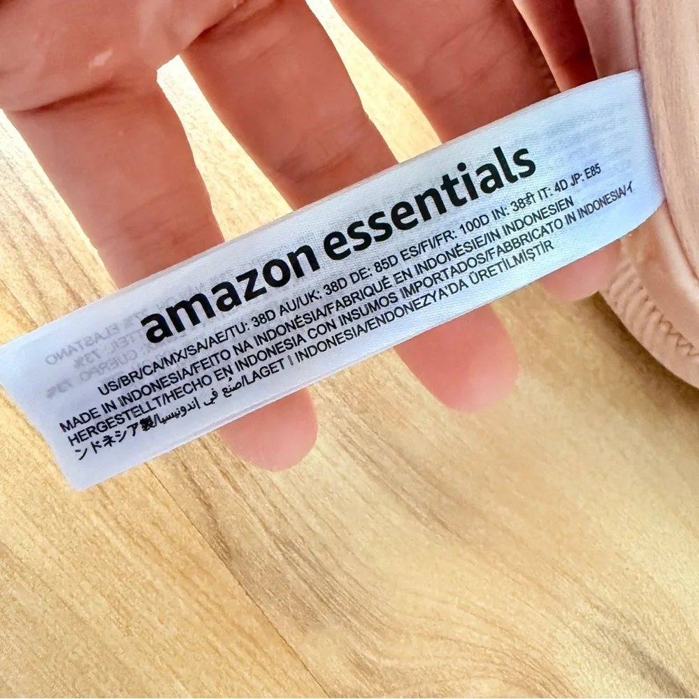 Amazon‎ Essentials Bra Set Size 38D Pink and Tan